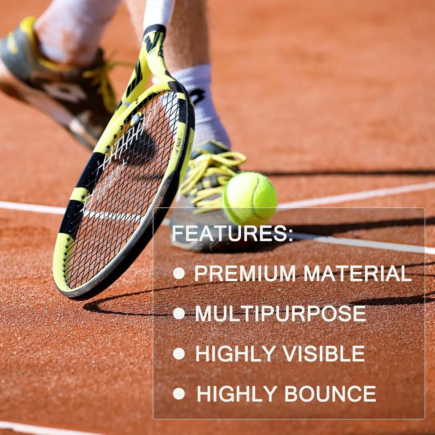 12 Pack Bulk Tennis Balls for Beginner – High Elasticity Practice Tennis Balls, with Mesh Bag for Pet Dog Training, Catching