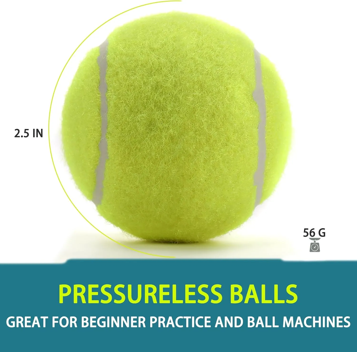 12 Pack Bulk Tennis Balls for Beginner – High Elasticity Practice Tennis Balls, with Mesh Bag for Pet Dog Training, Catching