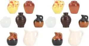 14pcs Miniature Vase Chic Landscape Prop for Dollhouse Decor Random Color Style for Home Decoration and Mini Garden Projects