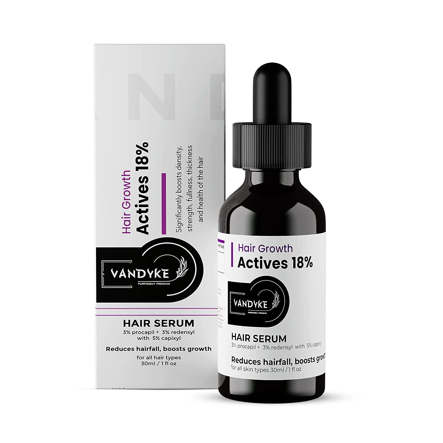 18% Hair Growth Actives Serum Procapil, Capixyl, Redensyl & Baicapil (30 ml)