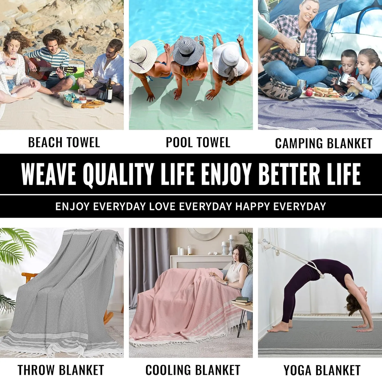 2 Pack Ginat Turkish Beach Towels Boho Beach Throw Blankets Sand Free Quick Dry Lightweight Sandless Mat Hawaii Honeymoon Travel Essentials Xl Big Huge Oversized Jumbo Women Summer Vacation Gifts