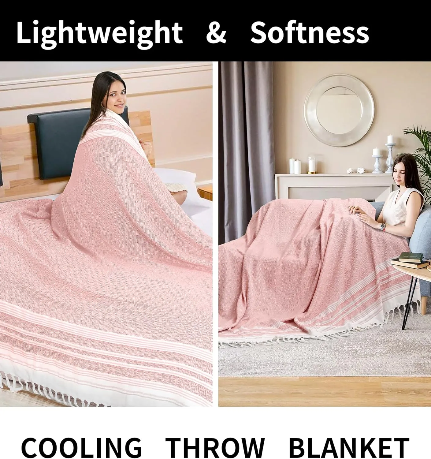 2 Pack Ginat Turkish Beach Towels Boho Beach Throw Blankets Sand Free Quick Dry Lightweight Sandless Mat Hawaii Honeymoon Travel Essentials Xl Big Huge Oversized Jumbo Women Summer Vacation Gifts