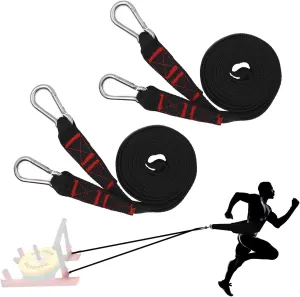 2 Pcs 9.8FT Sled Harness Pulling Straps, Sled Tire Harness Attachment for Football Running Sprinting Resistance Speed Agility Training