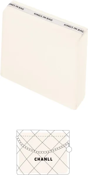 22 Bag Shaper Insert, Luxury Bag Shaper Pillow Compatible with Chanel 22 Bag Medium, Soft Silk Surface with Memory Foam Inner without Overfull (Craie, 22Bag Medium)