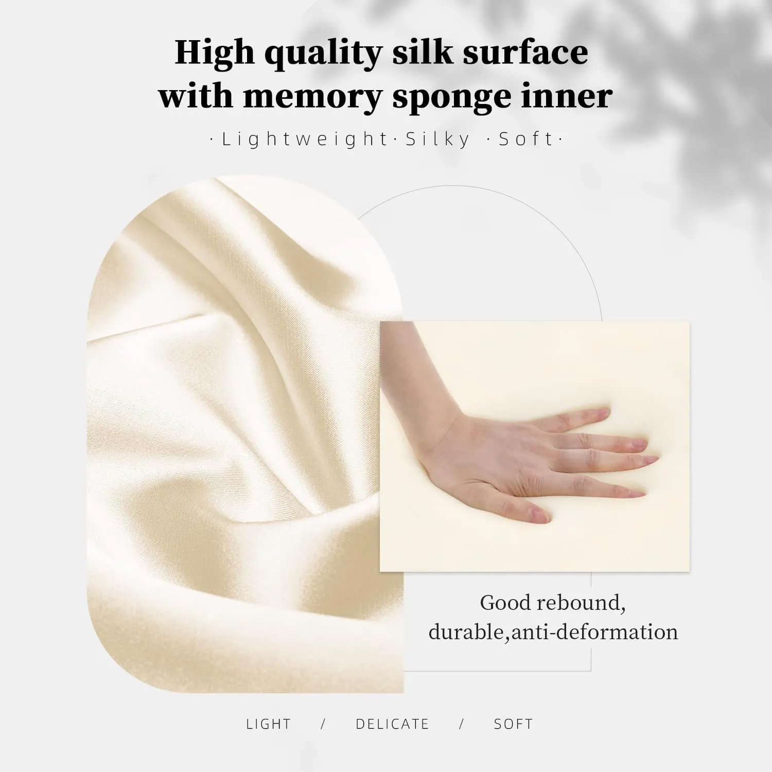22 Bag Shaper Insert, Luxury Bag Shaper Pillow Compatible with Chanel 22 Bag Medium, Soft Silk Surface with Memory Foam Inner without Overfull (Craie, 22Bag Medium)