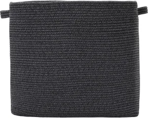 22"x14"x18" Mega Size Rectangular Extra Large Storage Basket, Rectangular Cotton Rope Storage Baskets, Woven Laundry Hamper, Cloth Storage Bin, for Clothes Blanket in Living Room, All Black Grey Mix