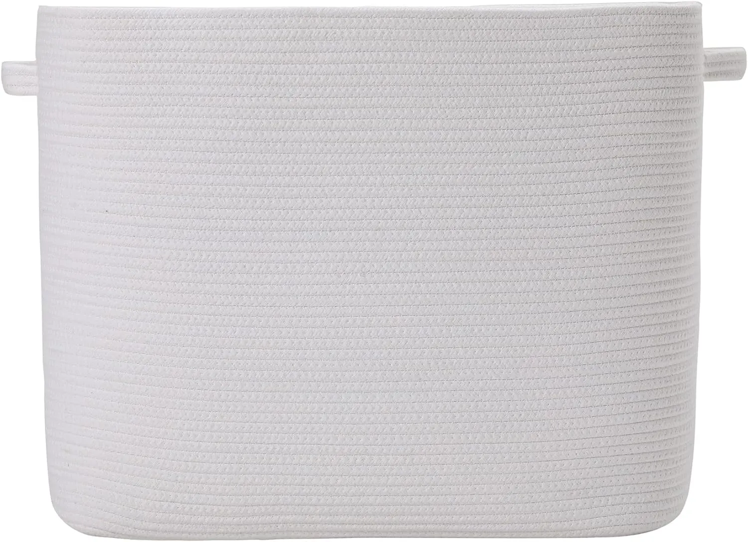 22"x14"x18" Mega Size Rectangular Extra Large Storage Basket, Rectangular Cotton Rope Storage Baskets, Woven Laundry Hamper, Cloth Storage Bin, for Clothes Blanket in Living Room, All White