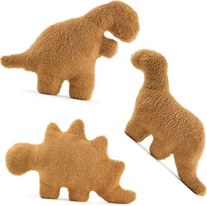 3 Packs Dino Nugget Pillow Plush, 18 inches Dinosaur Chicken Nugget Pillow Stuffed Animal Plush Toy, Dino Nugget Dinosaur Party Decoration Birthday for Kids Boys Girls