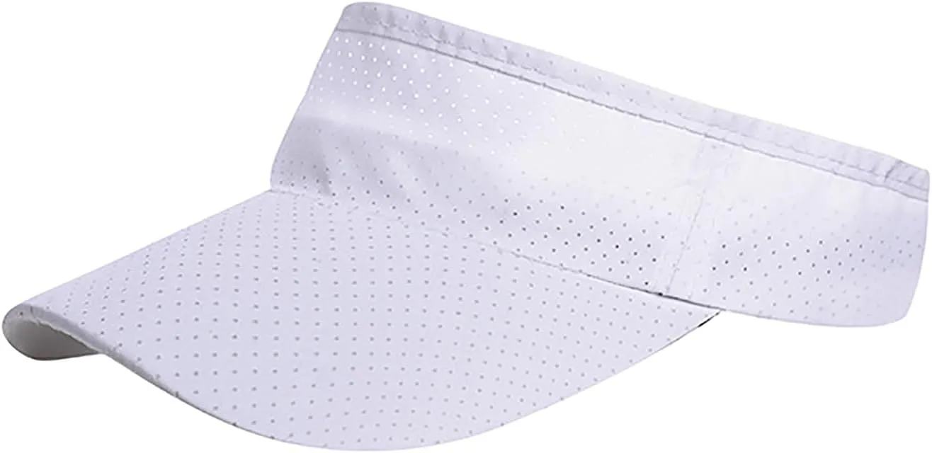 5 Pack Cooling Quick Dry Sun Visors, Unisex Empty Top Breathable Sun Protection Mesh Hats for Outdoor Activities