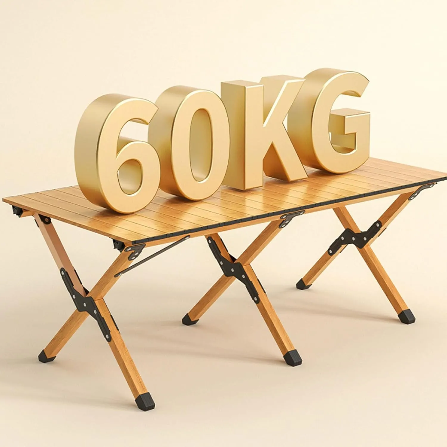5-Pack Folding Camping Table and Chairs, Portable Lightweight Picnic Chairs Outdoor Lawn Aluminum Roll-up with Carrying Bag, for Patio Garden BBQ