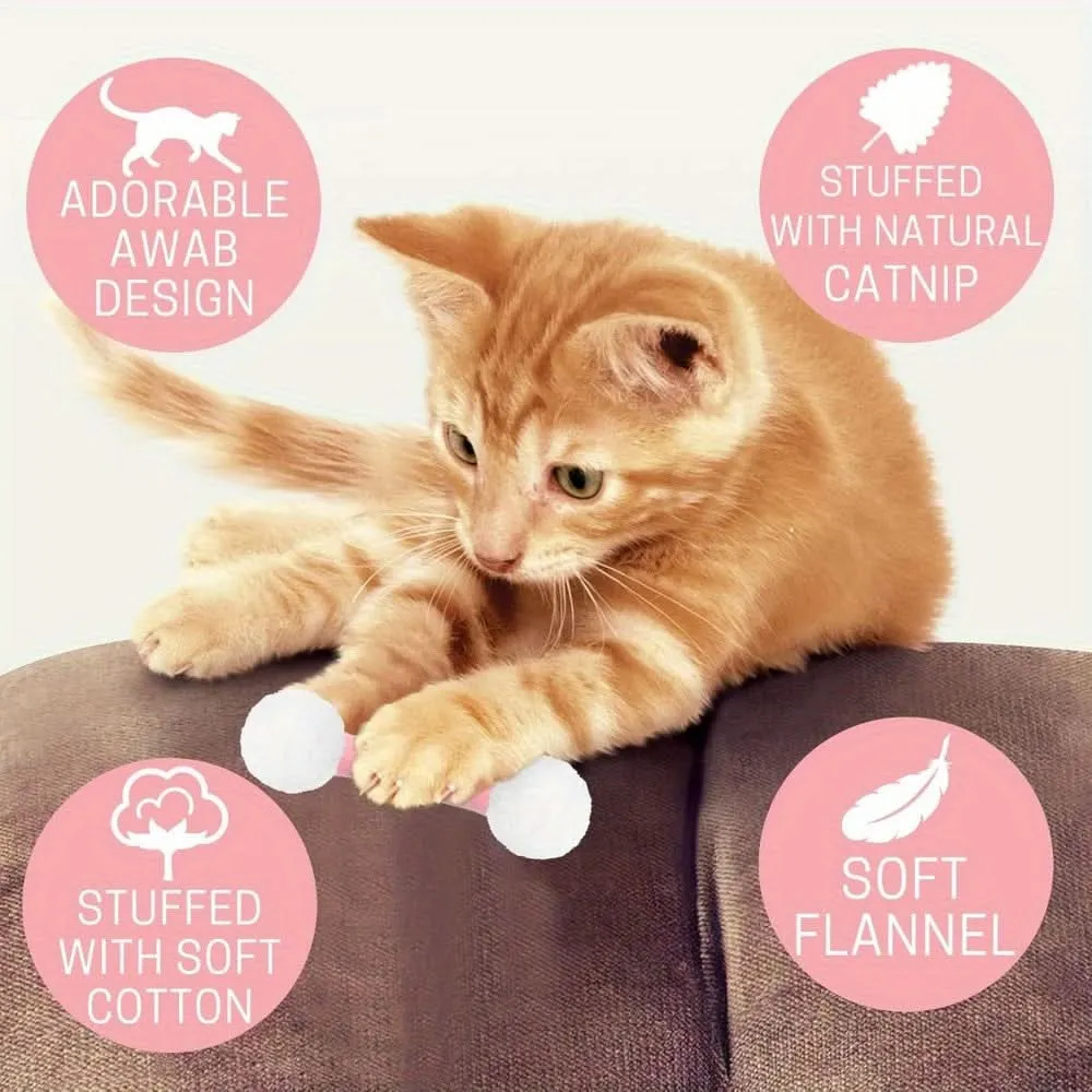 6 Pcs Cat Mint Cotton Swab Toys