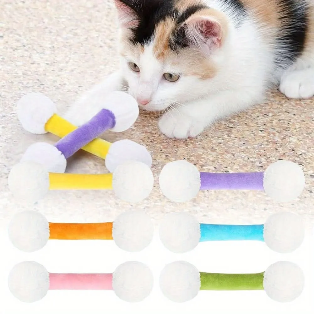 6 Pcs Cat Mint Cotton Swab Toys