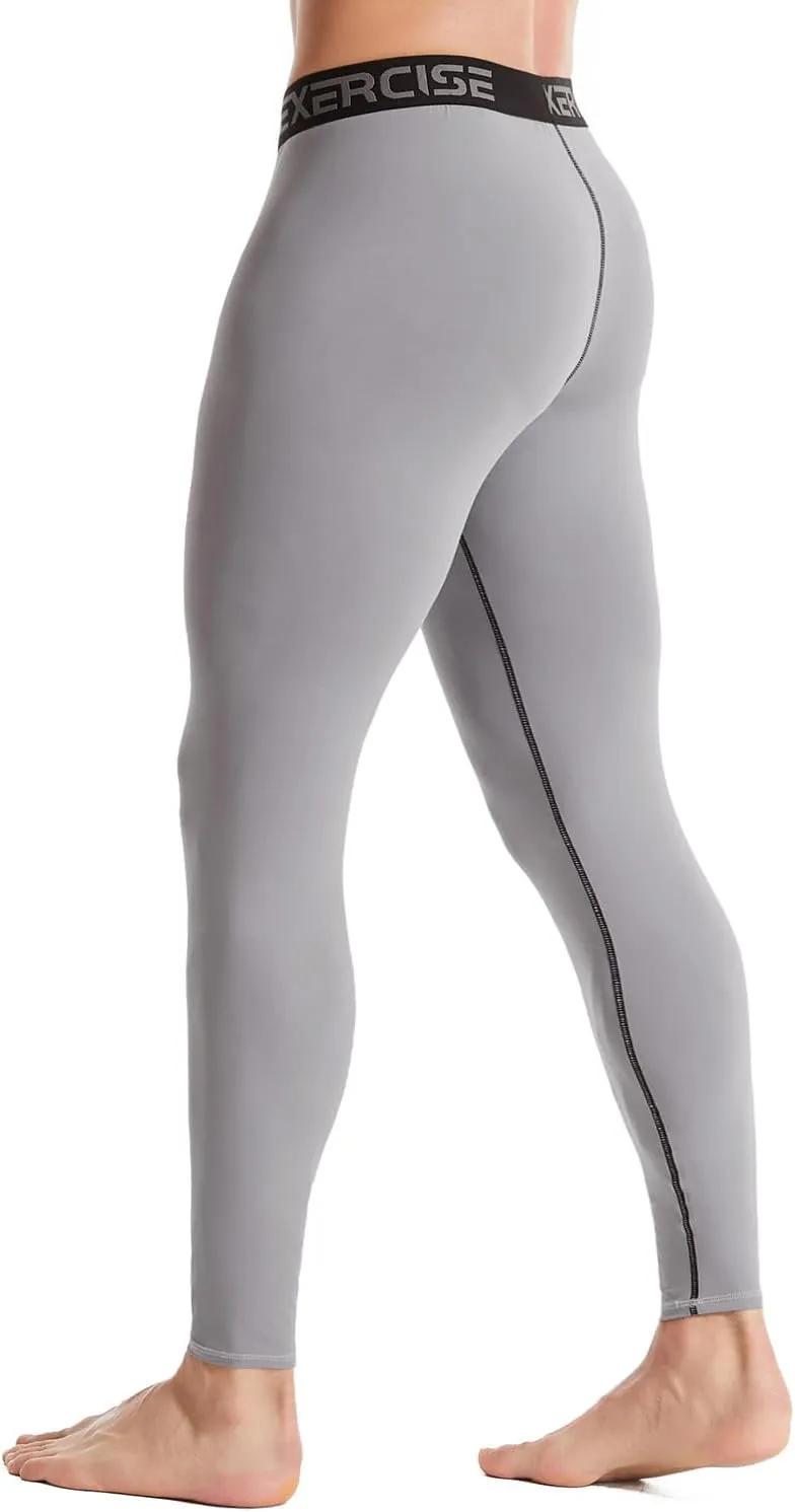 6,5,4 Pack Men’s Compression Pants Leggings Athletic Workout Baselayer Running Tights