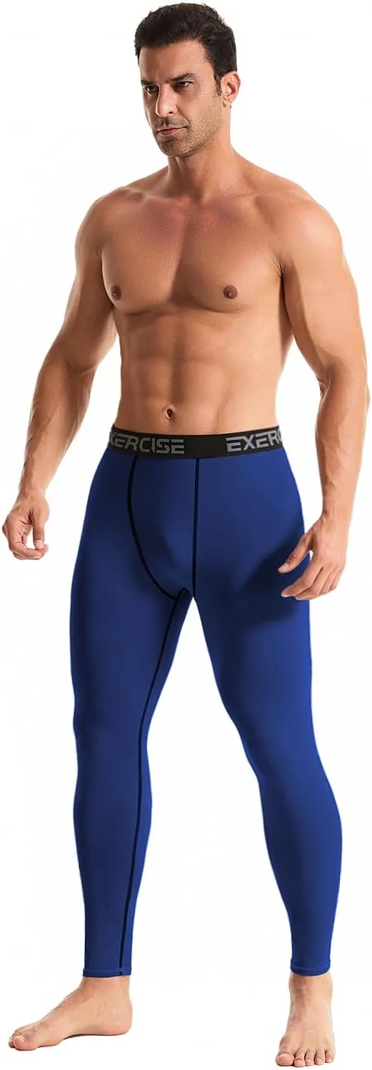 6,5,4 Pack Men’s Compression Pants Leggings Athletic Workout Baselayer Running Tights