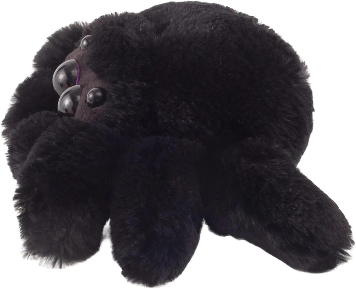 9.8 Inch Cute Spider Plush Toy - Soft Halloween Stuffed Animal, Valentine's Gift, Birthday Present for Kids & Adults (Black Purple)