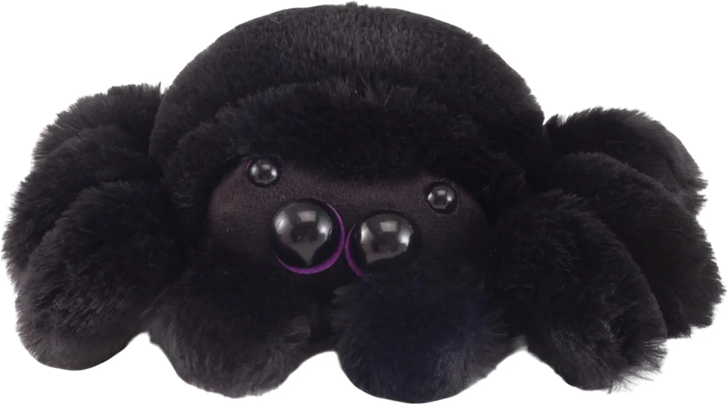 9.8 Inch Cute Spider Plush Toy - Soft Halloween Stuffed Animal, Valentine's Gift, Birthday Present for Kids & Adults (Black Purple)