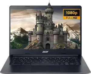 acer Chromebook 314 for Student and Business, 14" FHD Touch IPS, Intel UHD Graphics 600, Intel Celeron N4020, 4GB RAM, 128GB Storage(64GB eMMC   64GB USB), Chrome OS, WiFi 5- Black