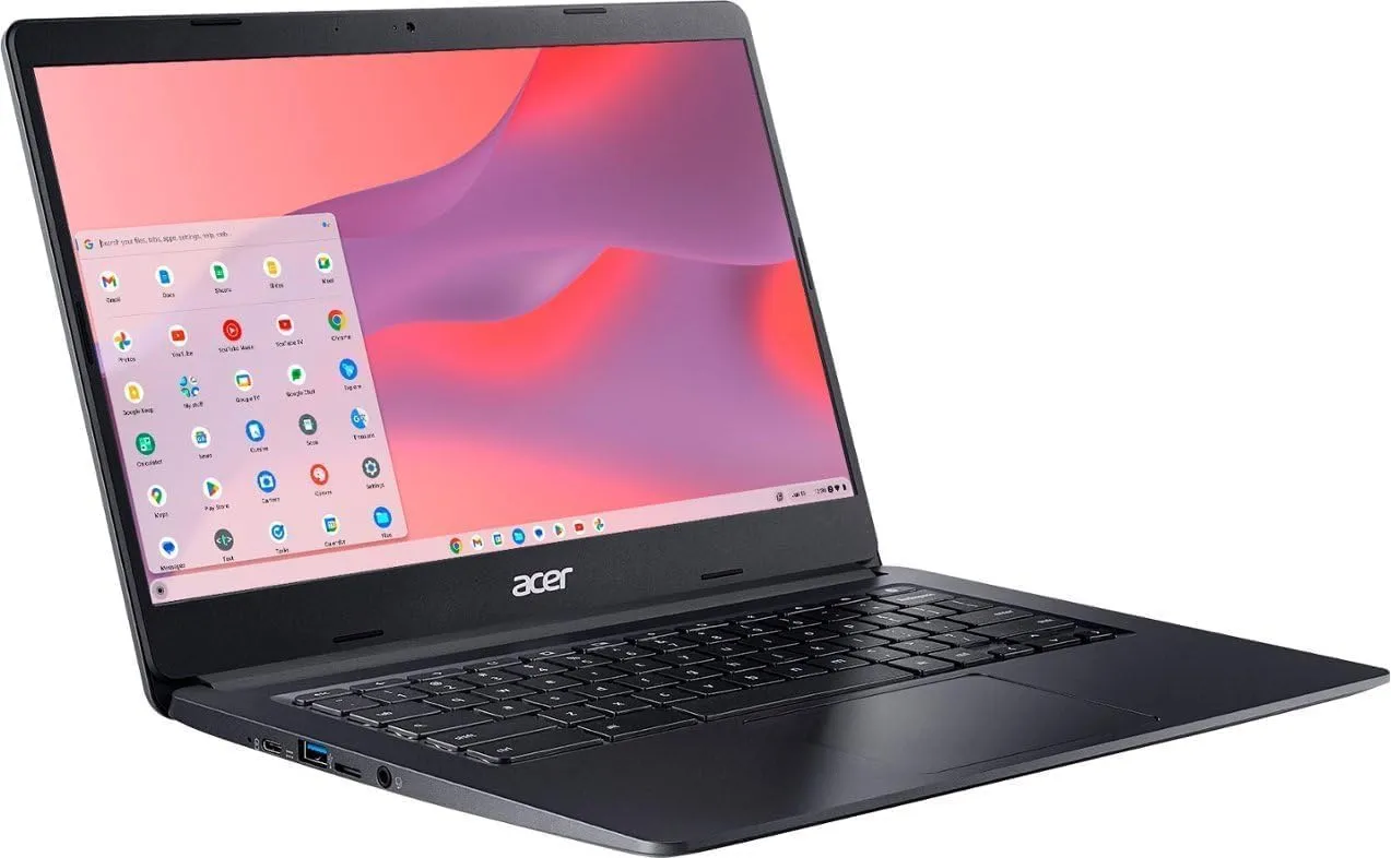 acer Chromebook 314 for Student and Business, 14" FHD Touch IPS, Intel UHD Graphics 600, Intel Celeron N4020, 4GB RAM, 128GB Storage(64GB eMMC   64GB USB), Chrome OS, WiFi 5- Black