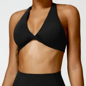 ACTIVE™ Halter Sports Bra Soot