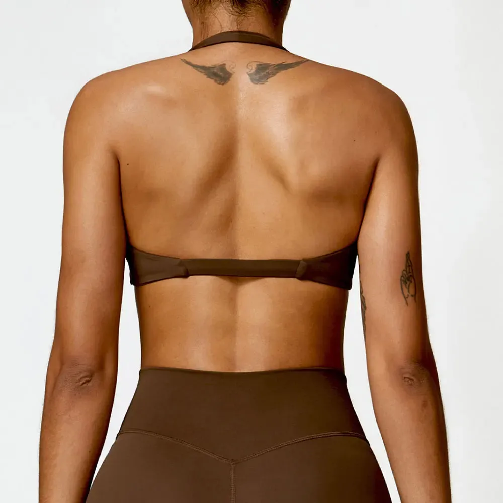 ACTIVE™ Halter Sports Bra Truffle