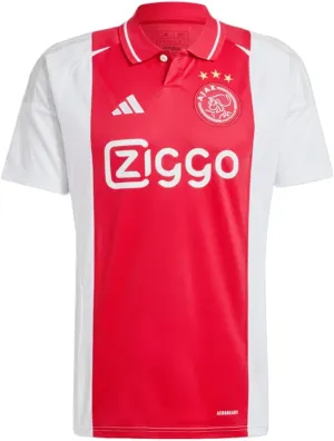 adidas Ajax Amsterdam Men’s Home Jersey 2024/25 (US, Alpha, Large, Regular, Regular, White/Red)