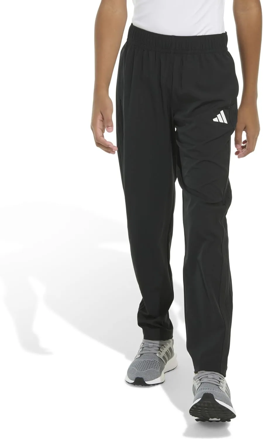 adidas Boys' Woven 3-Stripe Stretch Pant