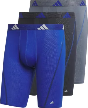 adidas Men's Performance Mesh Long Boxer Brief Underwear (3-Pack), for Active Sport and All Day Comfort