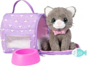 Adora Amazing Pets - Soft & Cuddly Plush, Perfect Companion for Amazing Girls Dolls, Lightweight & Huggable | Adorable Playmate (Misty the Grey Kitty)