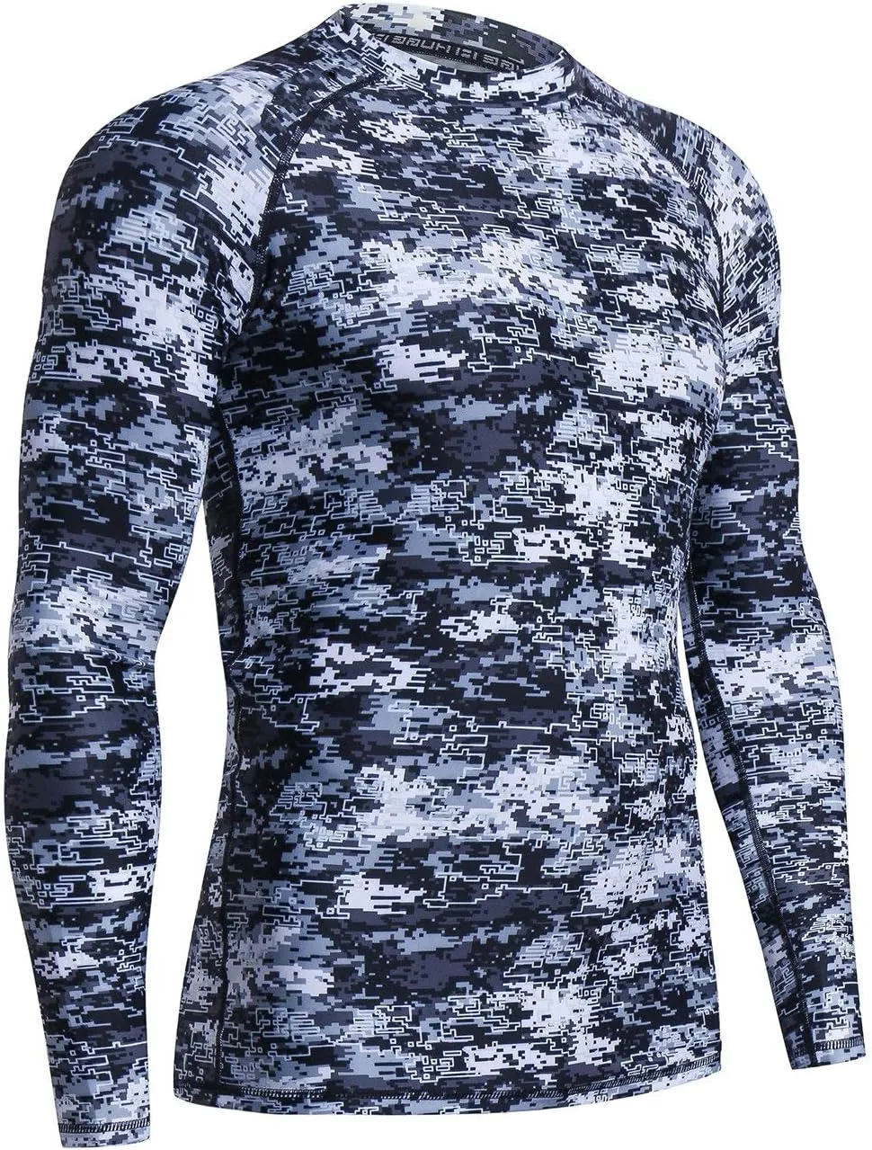 ADOREISM Men's Rash Guard Long Sleeves UPF 50  Sun Protection Compression Swim Shirts for Men