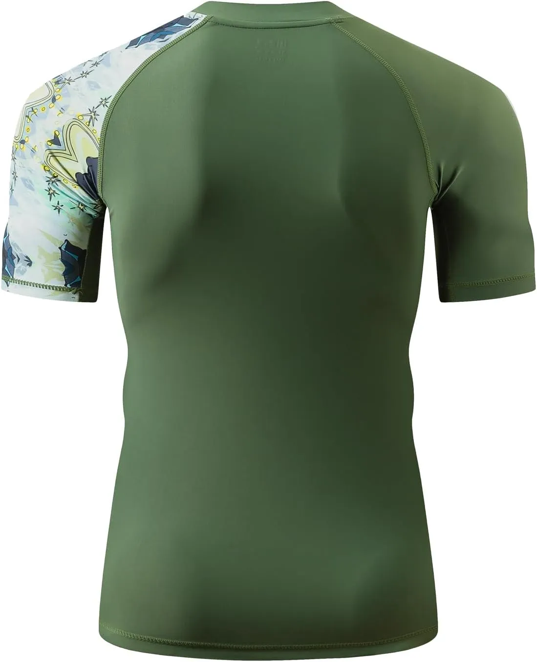 ADOREISM Men's Rash Guard Short Sleeve Quick-Dry UPF 50  Sun Protection Compression Swim Shirts for Men