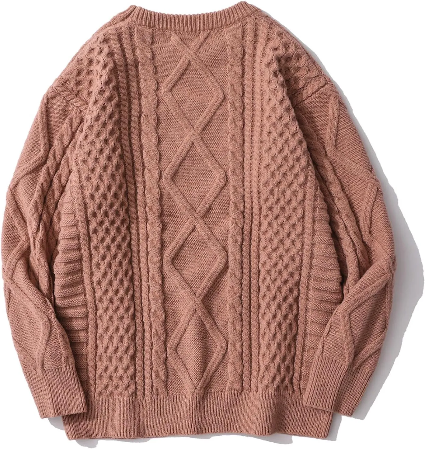 Aelfric Eden Oversized Knit Sweater Solid Vintage Pullover Sweater Unisex Woven Crewneck Knitted Tops
