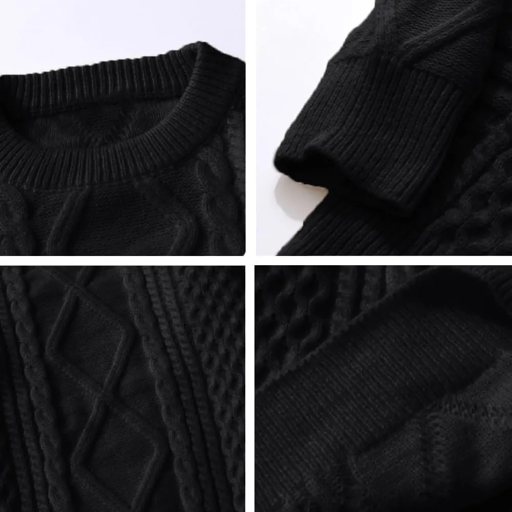 Aelfric Eden Women Sweater Vintage Cable Knit Sweater Casual Oversized Sweater Pullover