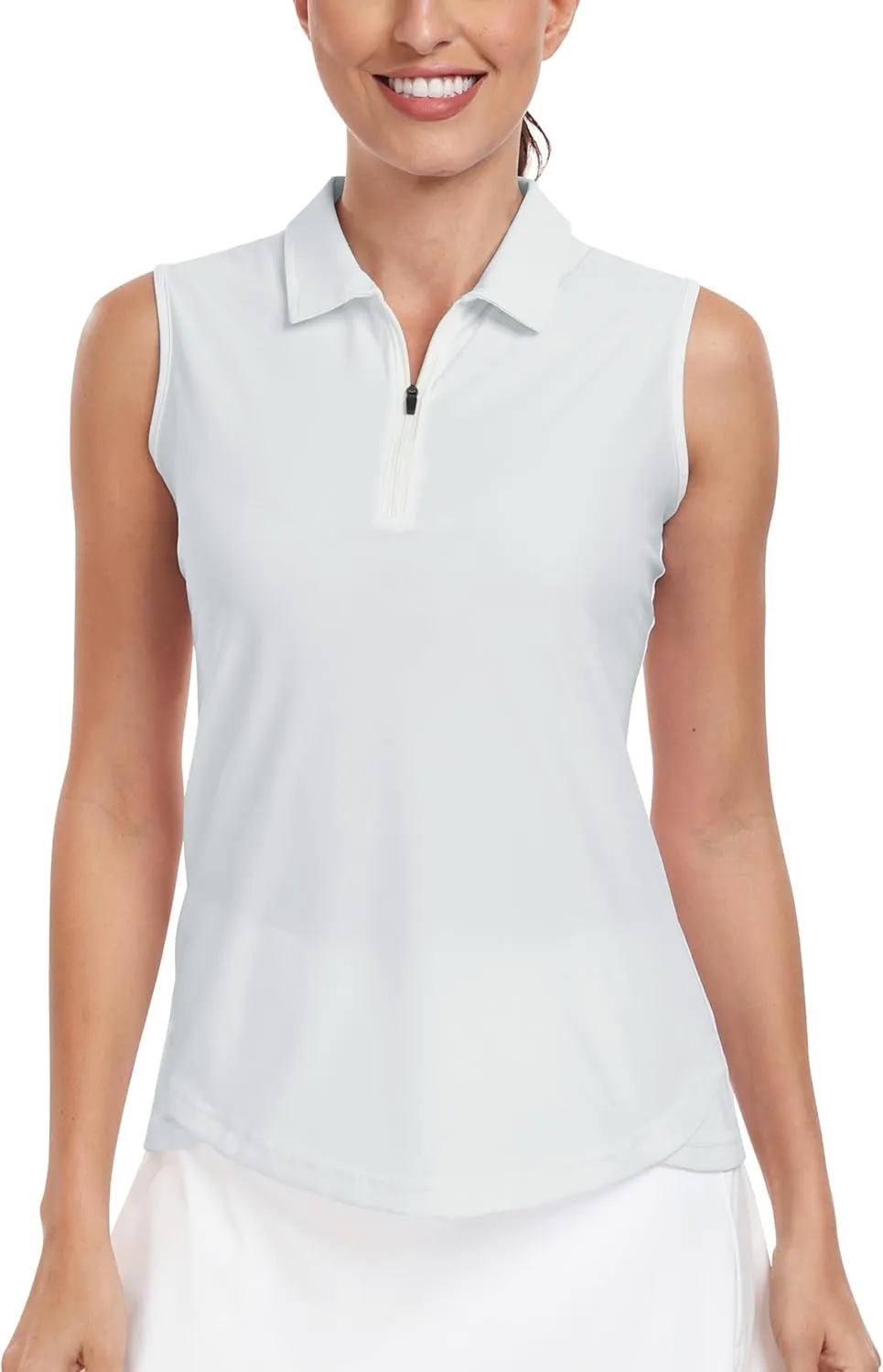 AIRIKE Golf Polo Shirts for Women Sleeveless Summer Sports Athletic Fashionable Workwear-Quick Dry Womens Tank Tops