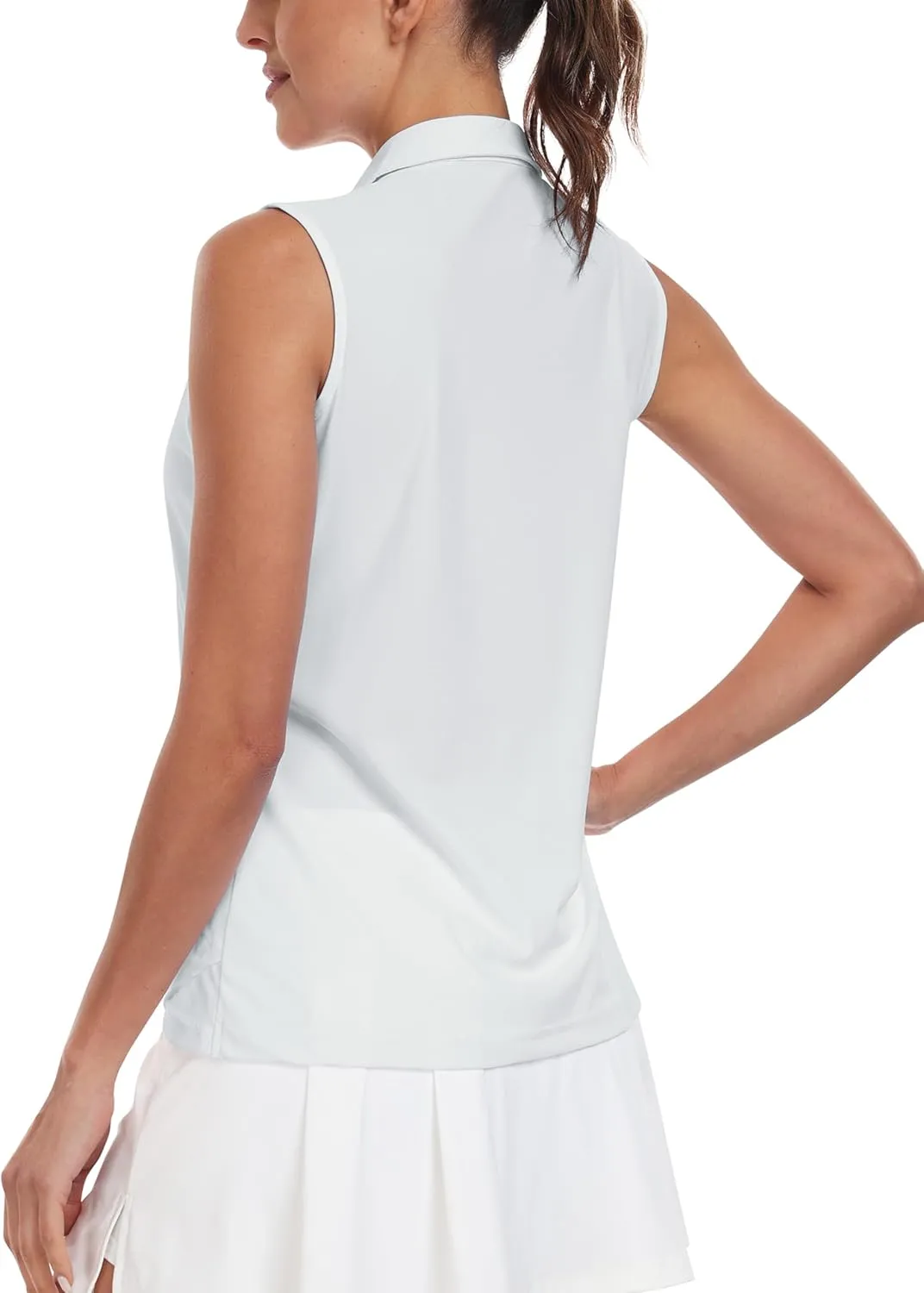 AIRIKE Golf Polo Shirts for Women Sleeveless Summer Sports Athletic Fashionable Workwear-Quick Dry Womens Tank Tops