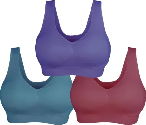 AKAMC Women's Sports Bra Wireless Post-Surgery Bra Active Yoga Sports Bras