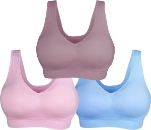 AKAMC Women's Sports Bra Wireless Post-Surgery Bra Active Yoga Sports Bras
