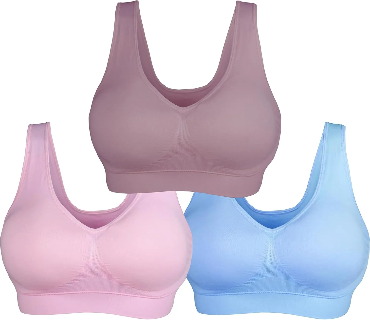 AKAMC Women's Sports Bra Wireless Post-Surgery Bra Active Yoga Sports Bras