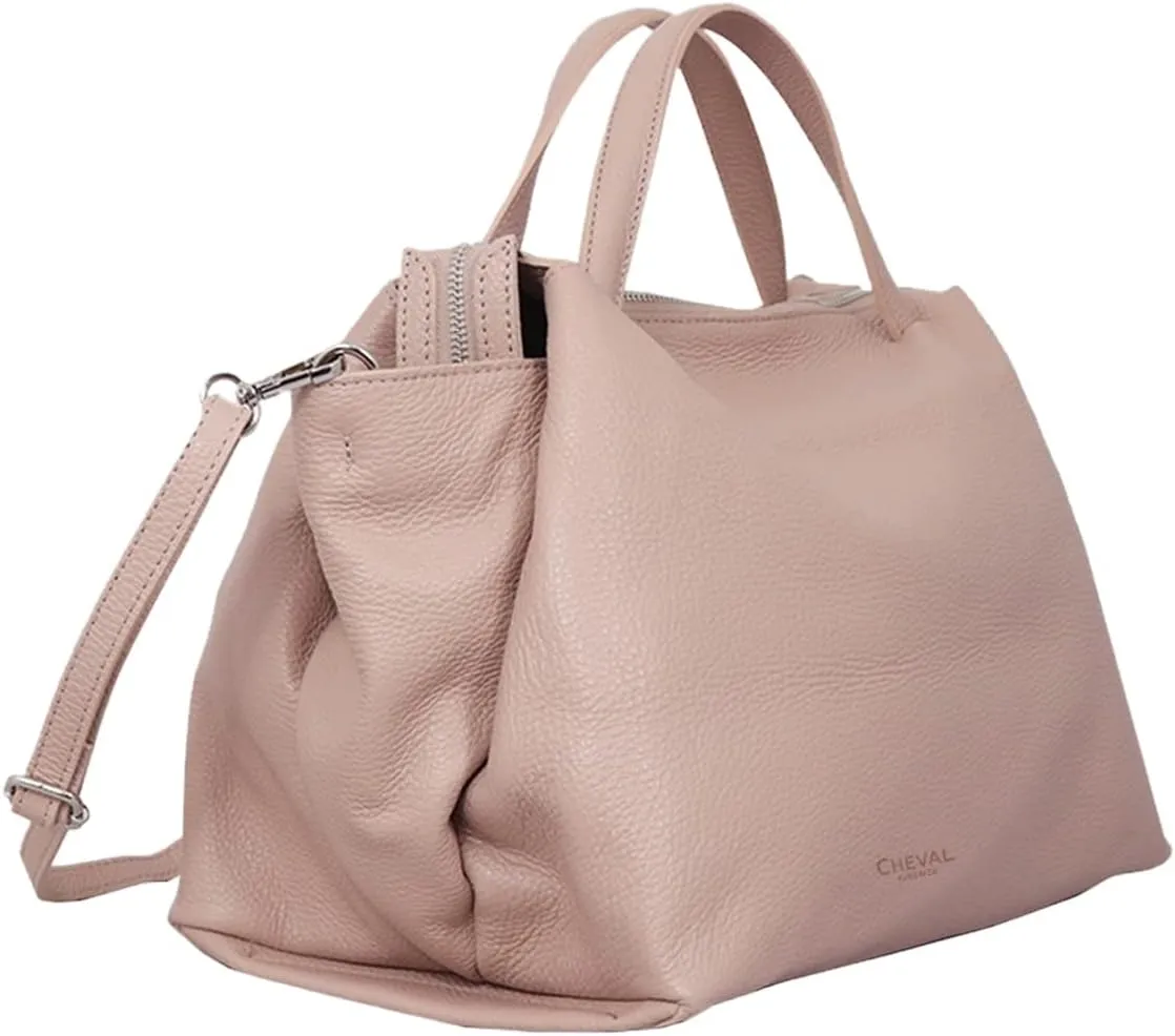 Algedi Handbag, Genuine Leather Made in Italy