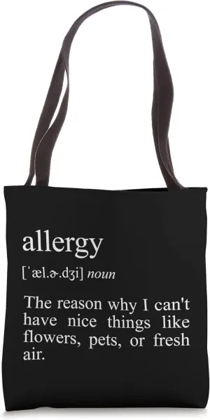 Allergy Definition, Hay Fever Tote Bag