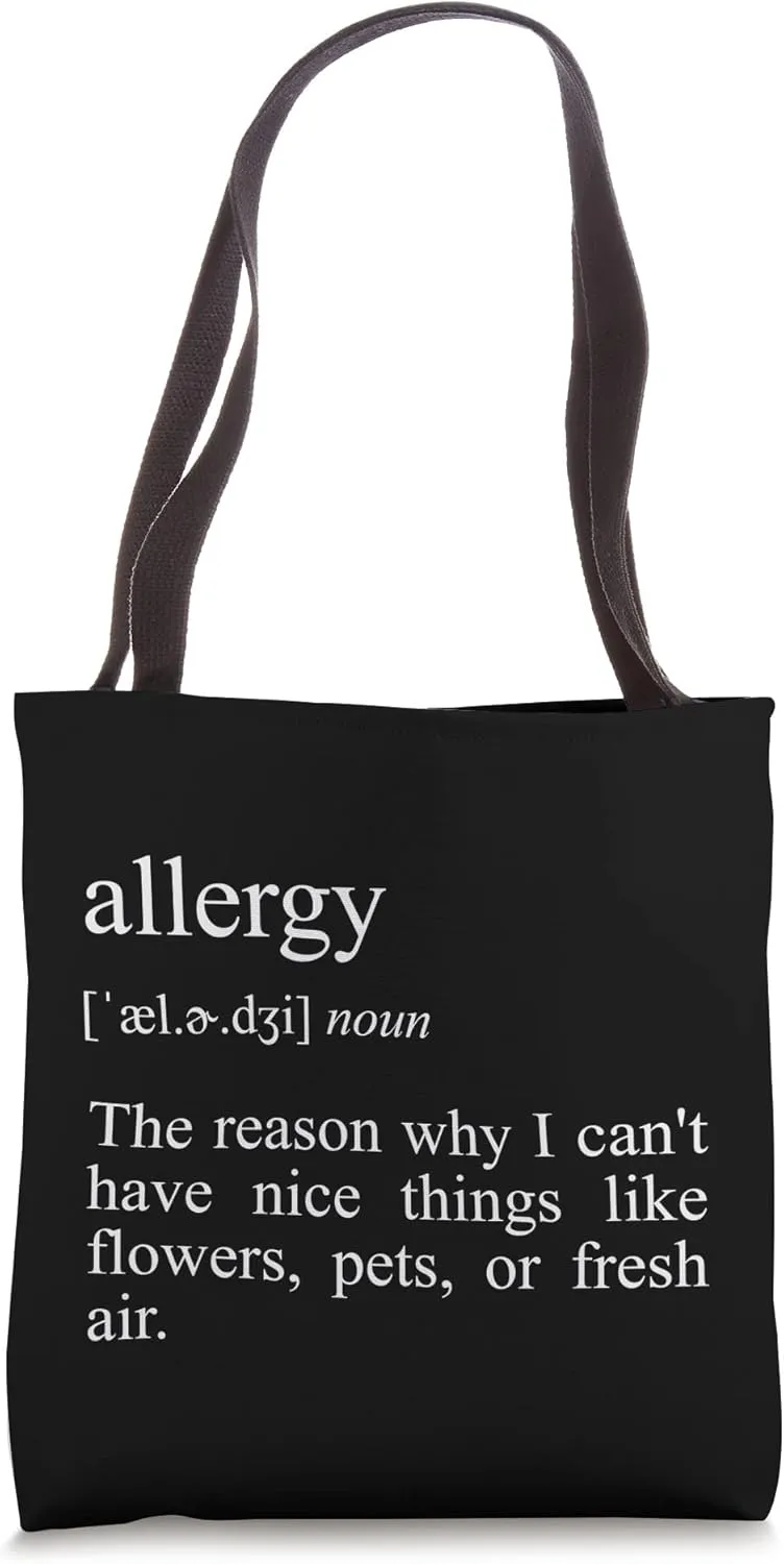 Allergy Definition, Hay Fever Tote Bag