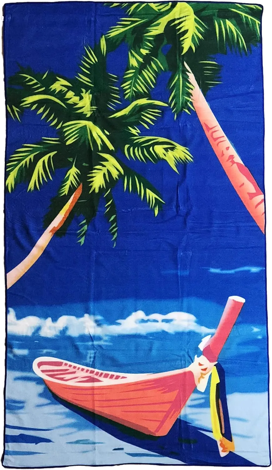 allgala Microfiber Beach Towel | Packable Beach Towel for Family | Quick Dry, Lightweight, Super Absorbent | Perfect for Beach, Pool, and Camping | Oversize 40"x70" - Boat