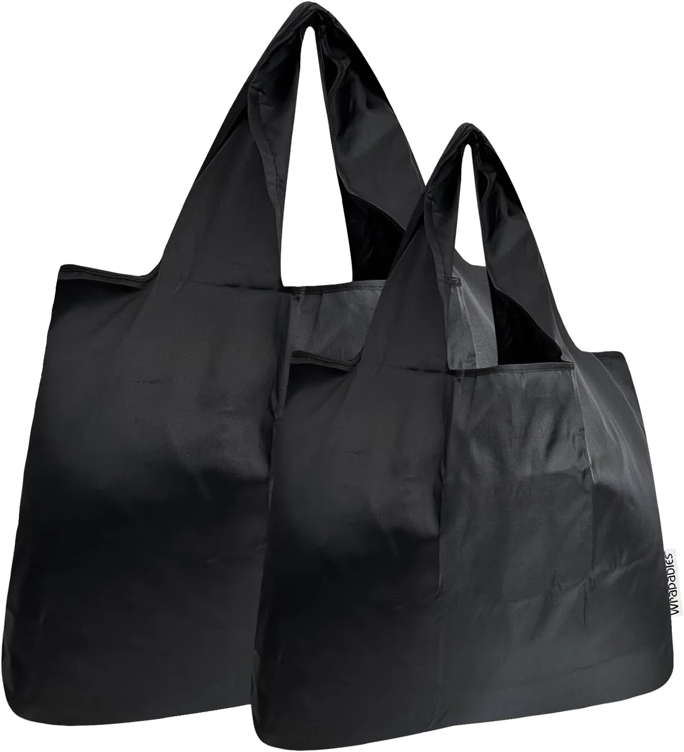allydrew Large & Small Foldable Tote Nylon Reusable Grocery Bags, Set of 2