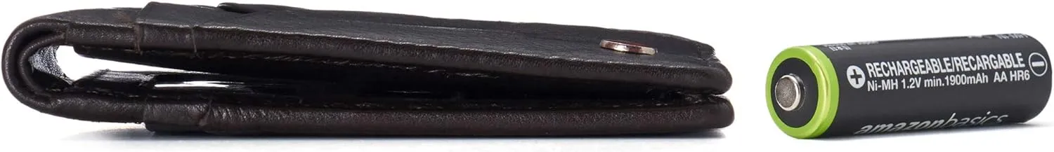 Alpine Swiss Delaney Men’s Slimfold RFID Protected Wallet Nappa Leather Comes in a Gift Box