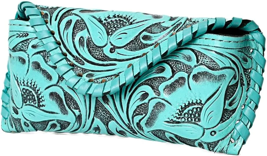 American Darling Sunglass Case Hand Tooled Genuine Leather Women Bag Western Handbag Purse