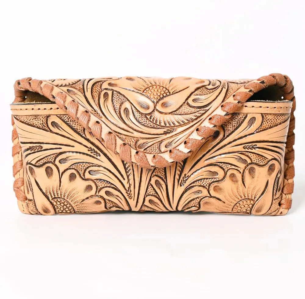 American Darling Sunglass Case Hand Tooled Genuine Leather Women Bag Western Handbag Purse