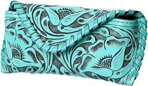 American Darling Sunglass Case Hand Tooled Genuine Leather Women Bag Western Handbag Purse