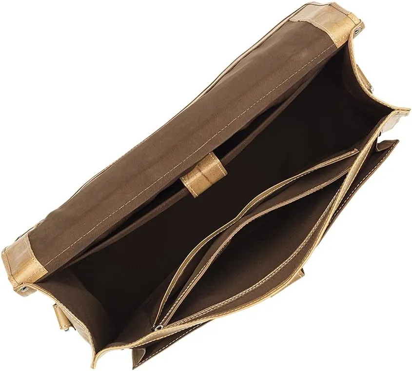American West Leather Briefcase Stagecoach Collection - 100% Genuine Leather