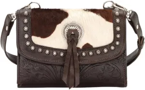 American West Women's Chocolate Texas Two Step Crossbody Bag Chocolate One Size