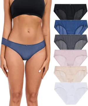 ANLIQI Quick Dry Underwear for Women Travel Panties Pack Nylon Hipster Panty Soft&Lightweight Bikini Brief Stay Fresh Undies