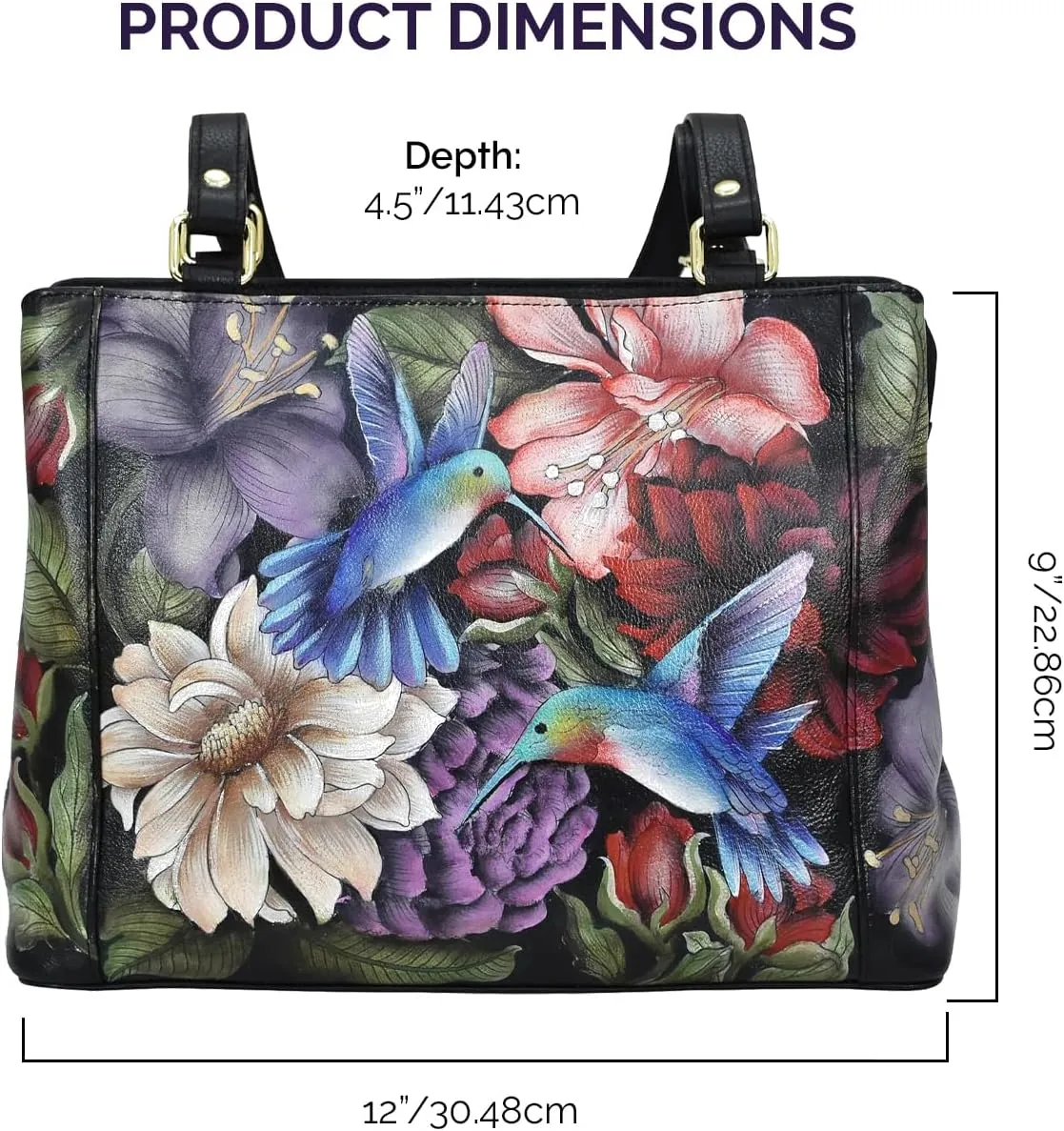 Anuschka Women’s Hand-Painted Genuine Leather Medium Everyday Tote